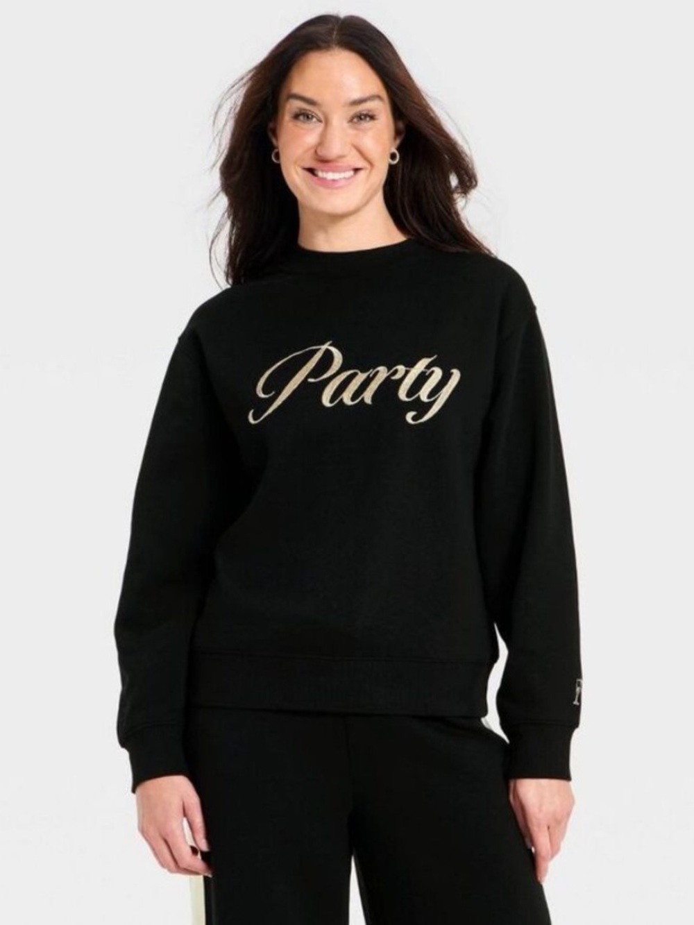 NWT Universal Thread 'Party' Script Sweatshirt